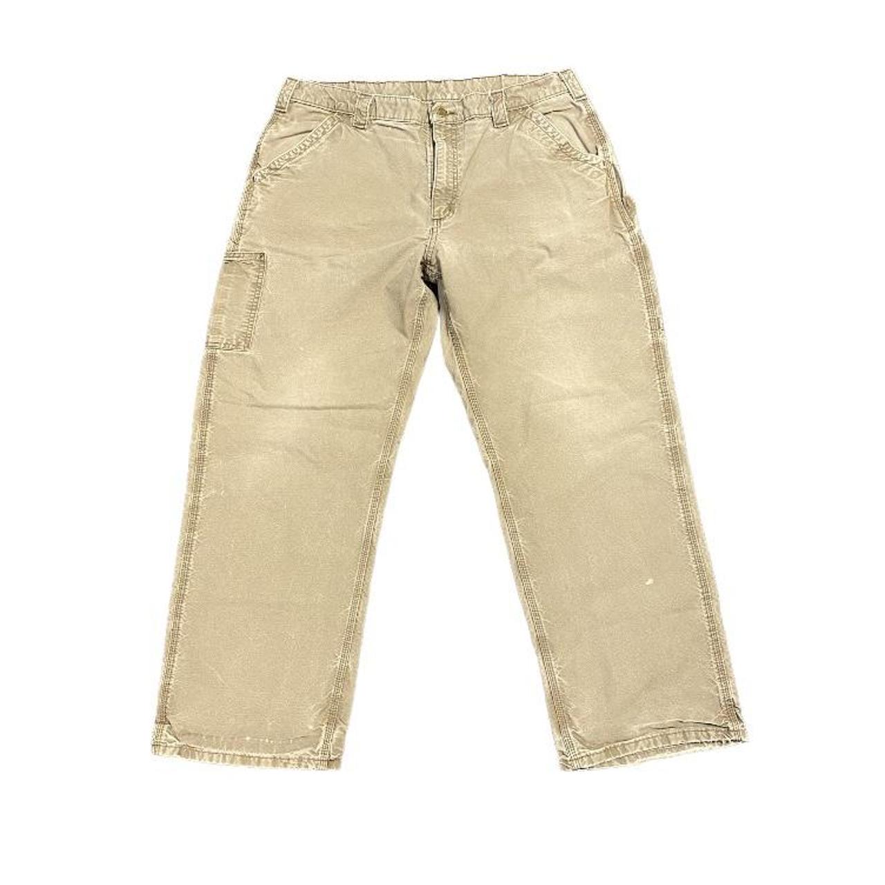 Carhartt Cargo Pants Beige Workwear Size 38x32 Very... Depop