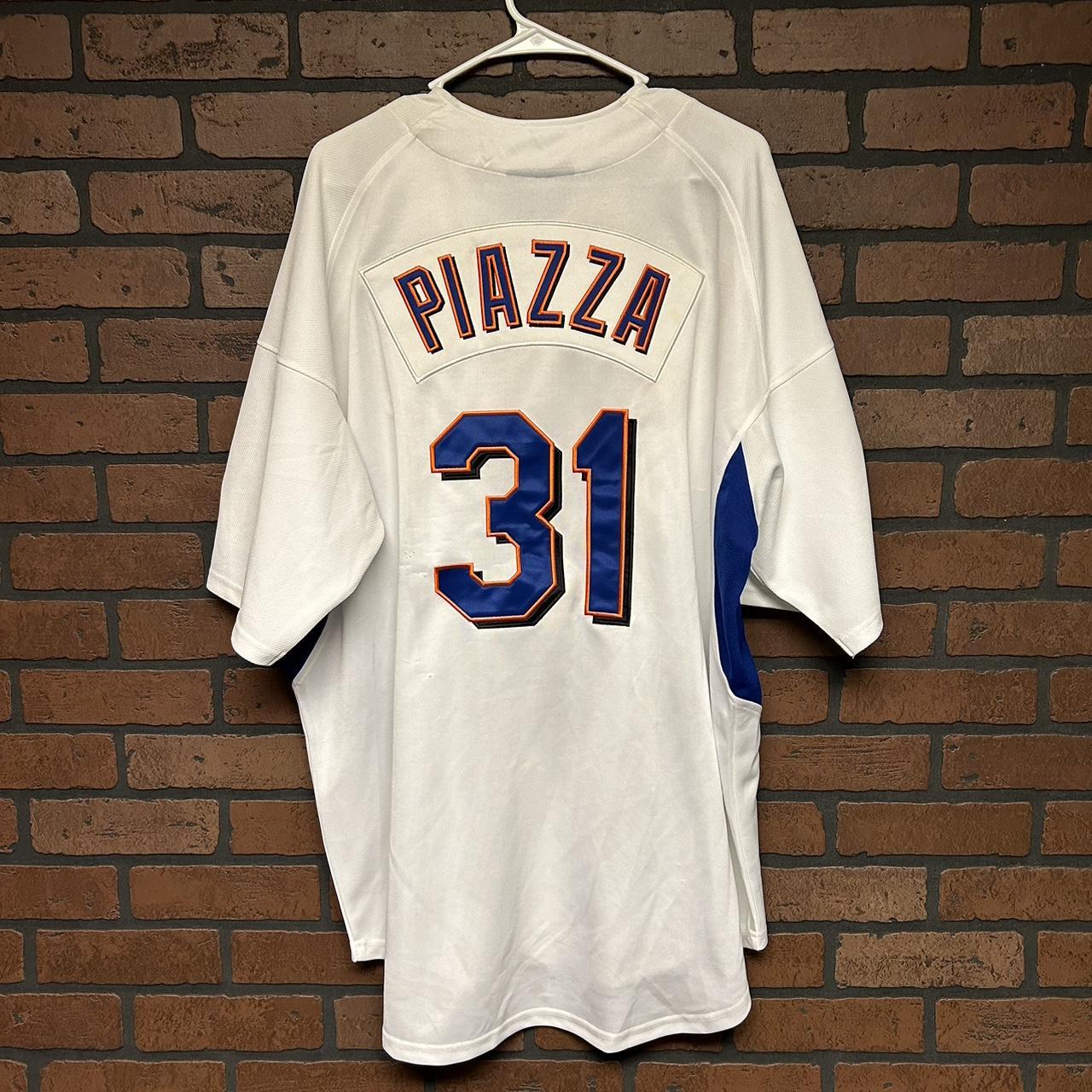 Vintage Nike Team MLB New York Mets Mike Piazza - Depop
