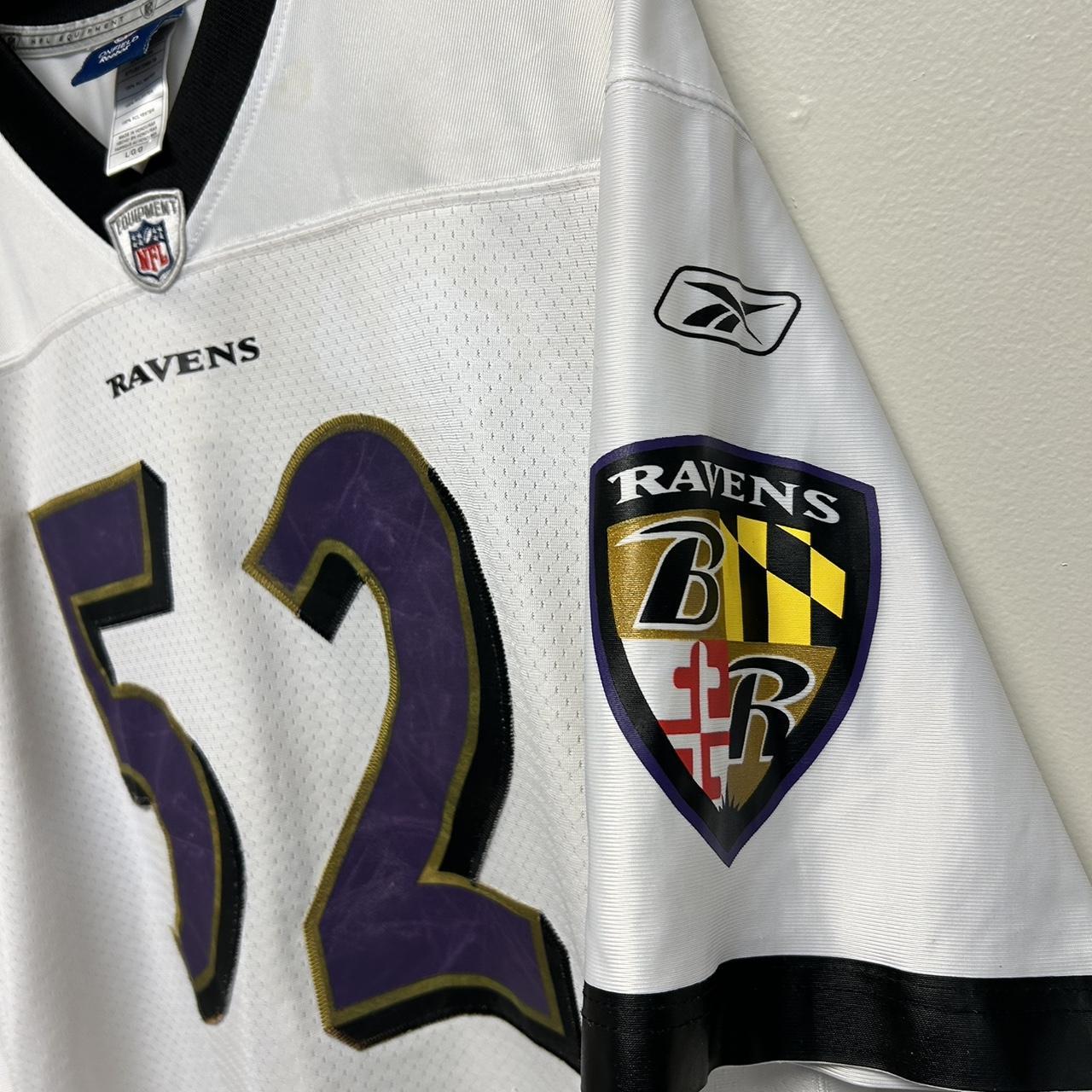 Ray Lewis Baltimore Ravens White Football Jersey - Depop