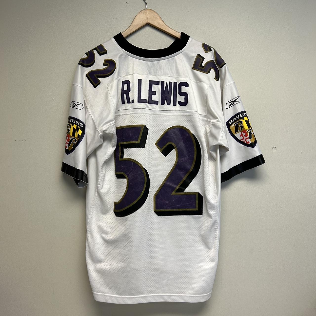 Ray Lewis Baltimore Ravens White Football Jersey - Depop