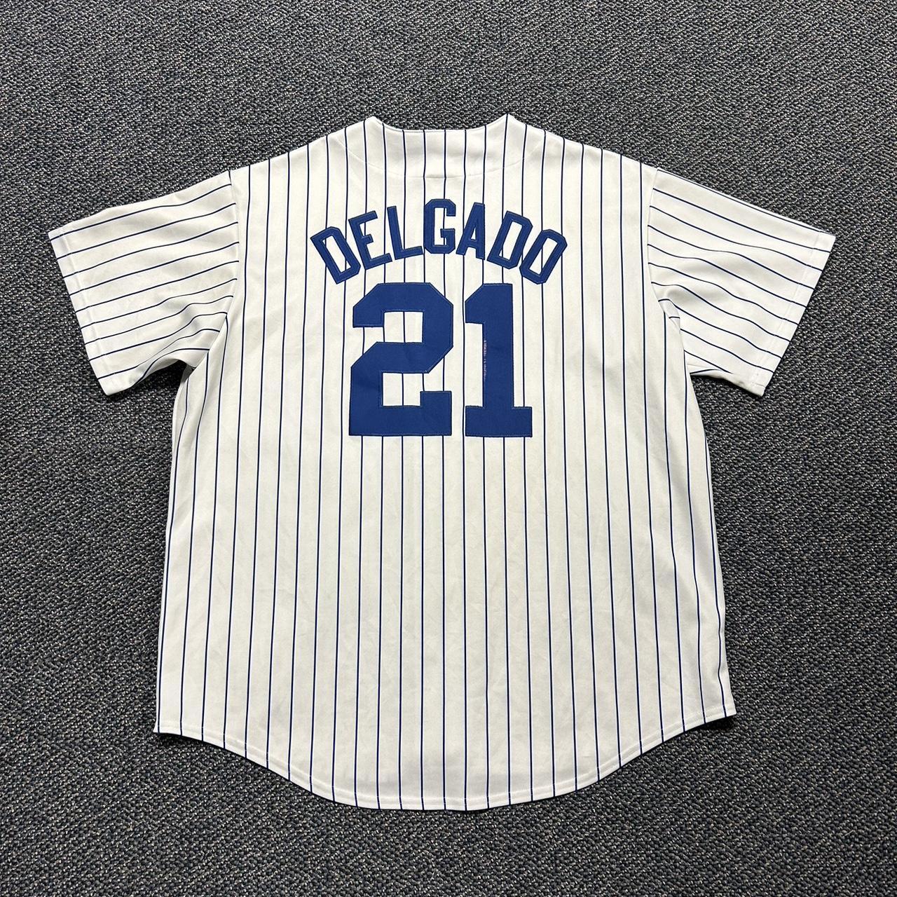 Majestic Mets Delgado Baseball Jersey MLB, Men's Fashion