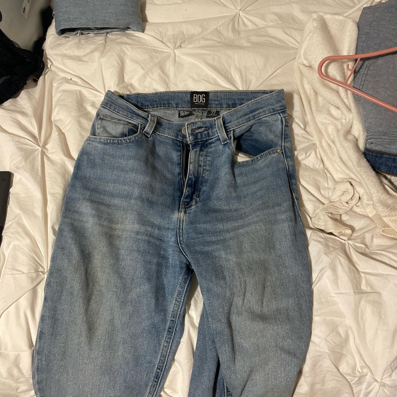 Selling these urban outfitter jeans !! I cut them to... Depop
