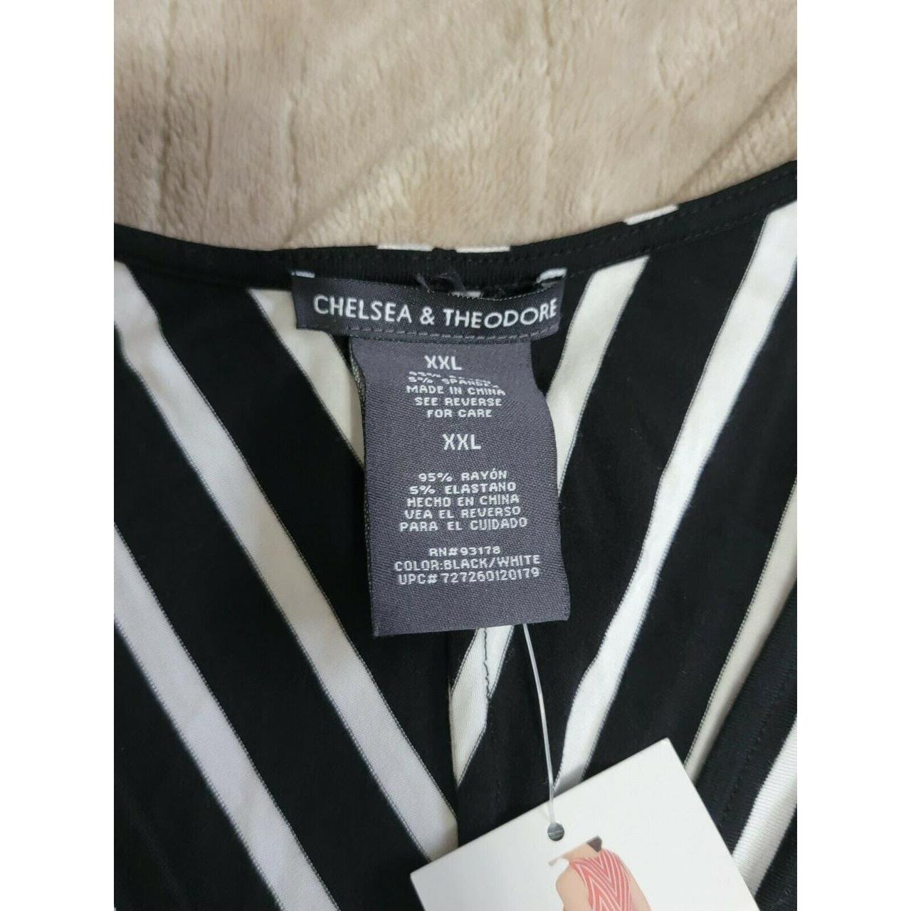 NWT Chelsea & Theodore deals Sleeveless Dress-Color-Black/White-Size-XXL-MSRP-$78.00