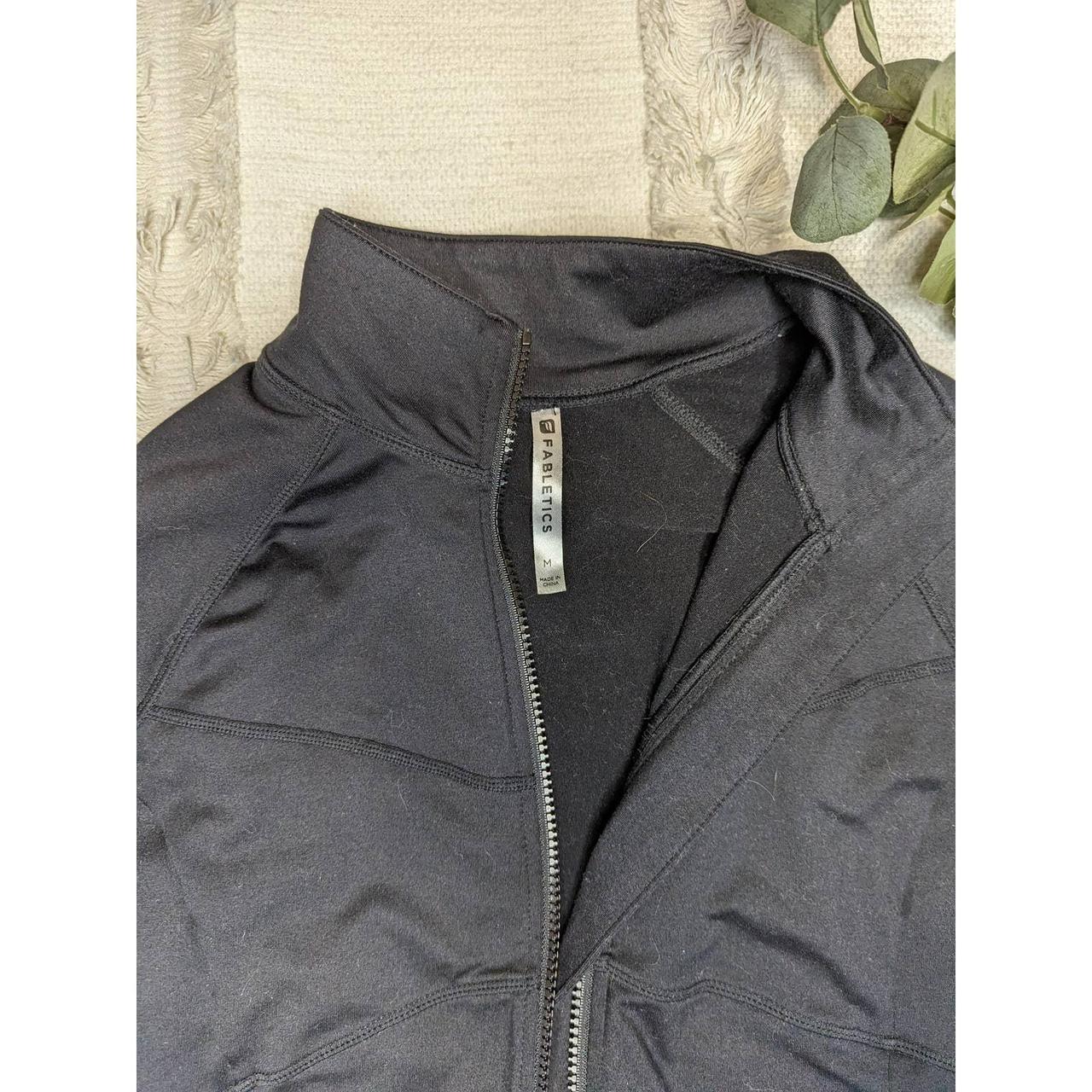 Super unique Fabletics jacket in black. Features - Depop