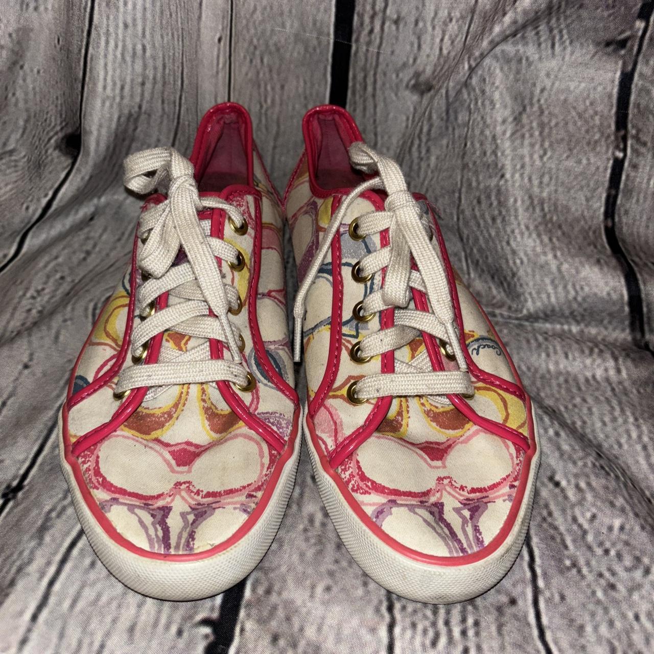 COACH Women's Barrett Signature Logo Sneakers Depop