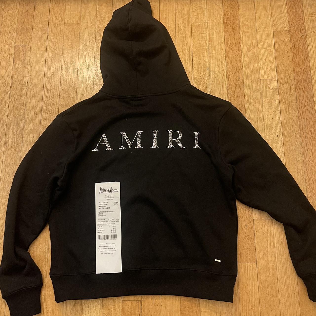 Amiri rhinestone hoodie small W/receipt