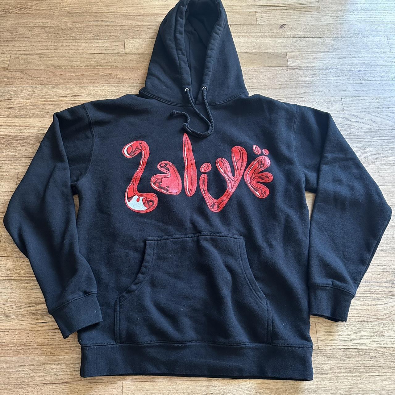 Men's Black and Red Hoodie | Depop