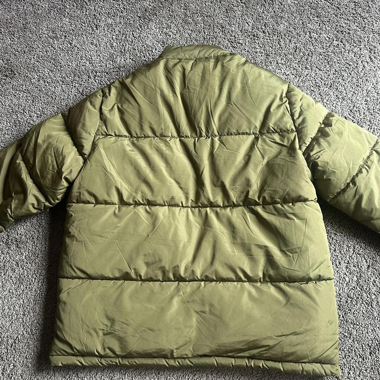 GREEN PUFFER JACKET 🥶 Size - M Used - Condition... - Depop