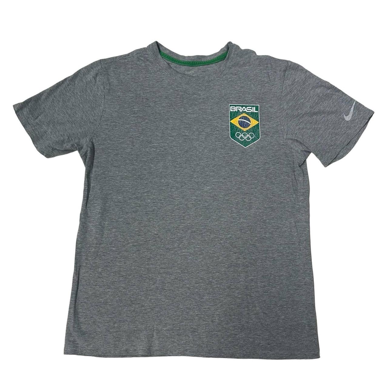 Nike Women's Grey and Green Blouse