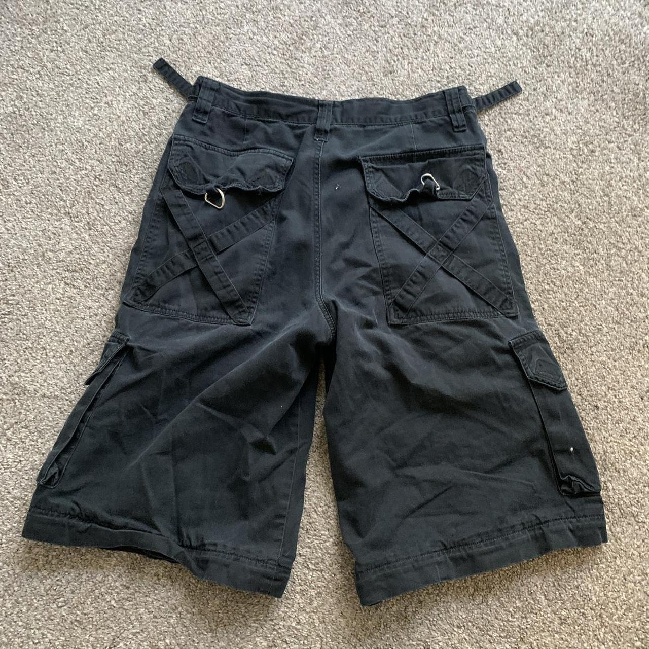Vintage y2k men’s Tripp nyc black baggy cargo shorts... - Depop
