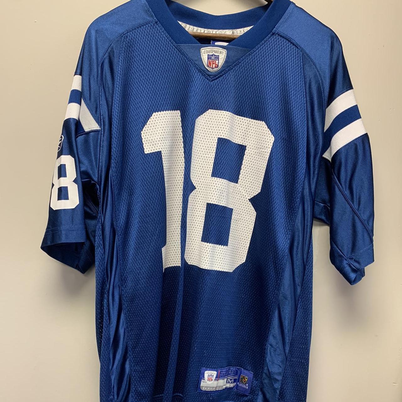 Reebok Peyton Manning Size-L Blue NFL Indianapolis - Depop