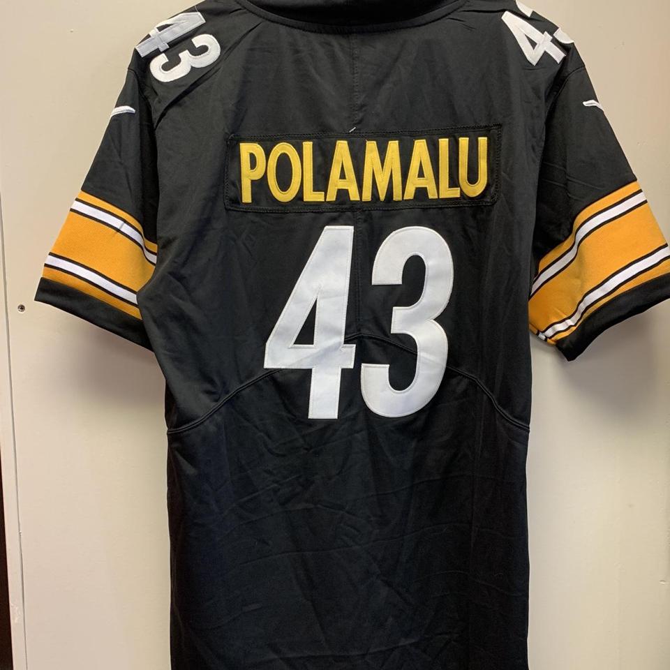 Authentic Troy Polamalu #43 Pittsburgh Steelers KIDS - Depop