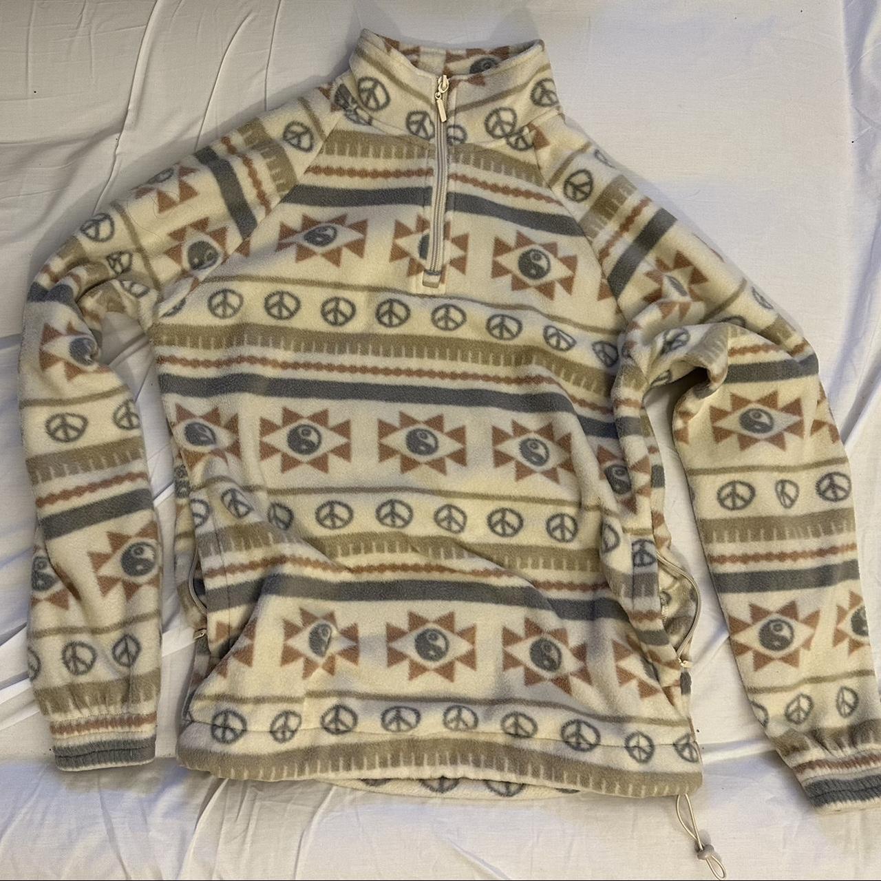 Cotton On Men's Cream and Brown Sweatshirt
