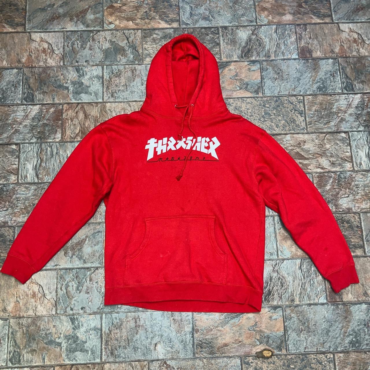 Thrasher godzilla red online hoodie