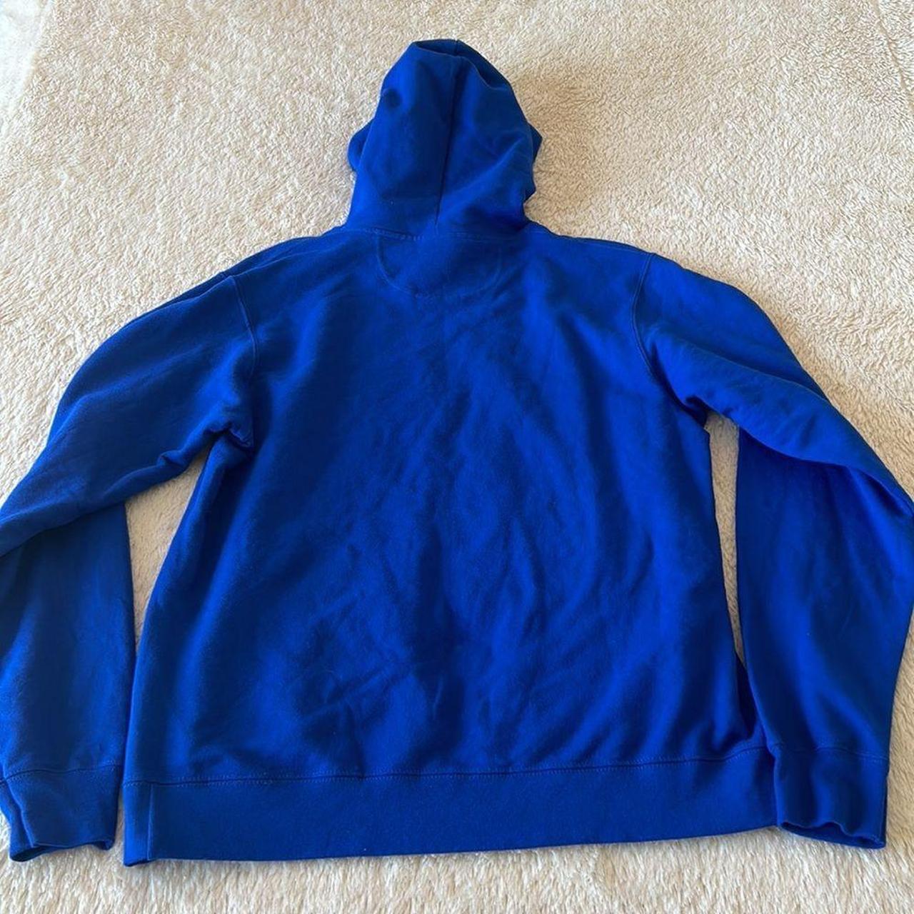 Men's Blue and White Hoodie | Depop