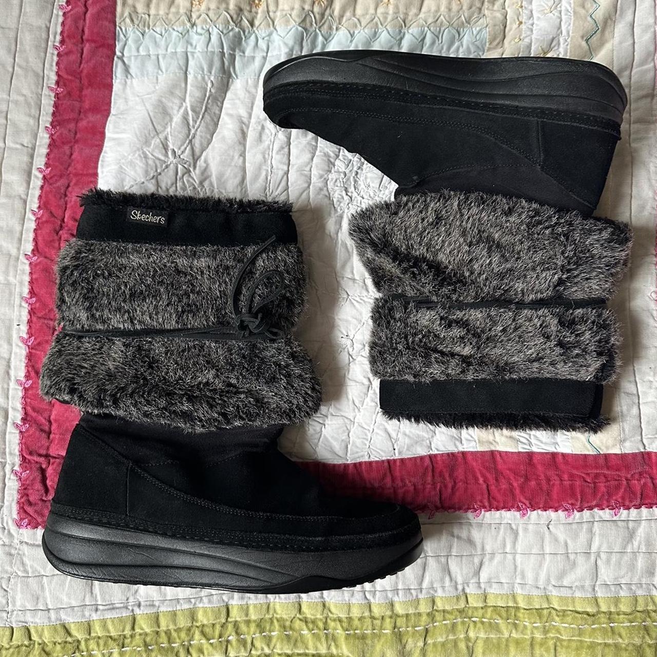 sketchers womens black boots