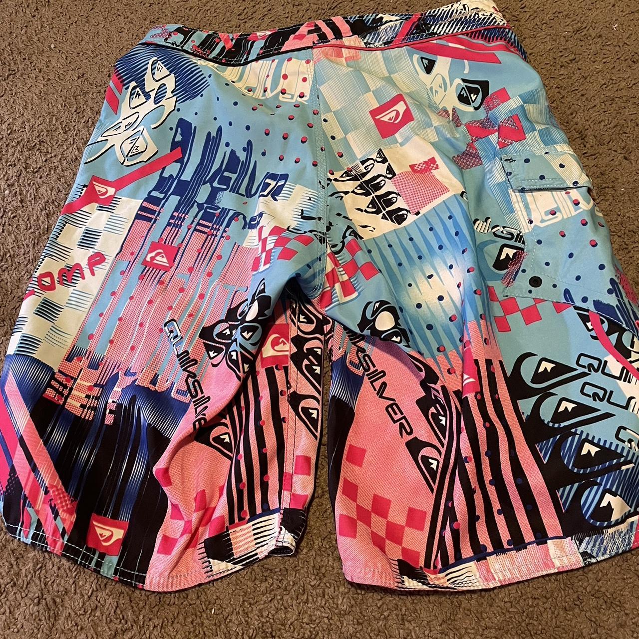 Men s Pink And Blue Swim briefs shorts Depop men-s-pink-and-blue-swim-briefs-shorts-depop