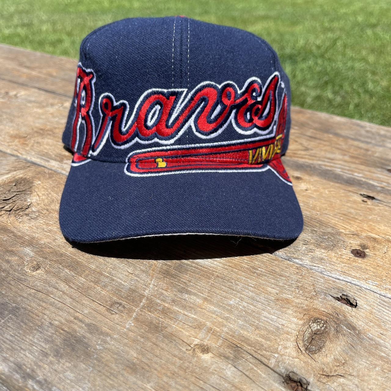 Atlanta Braves vintage AJD Signatures SnapBack hat.... - Depop