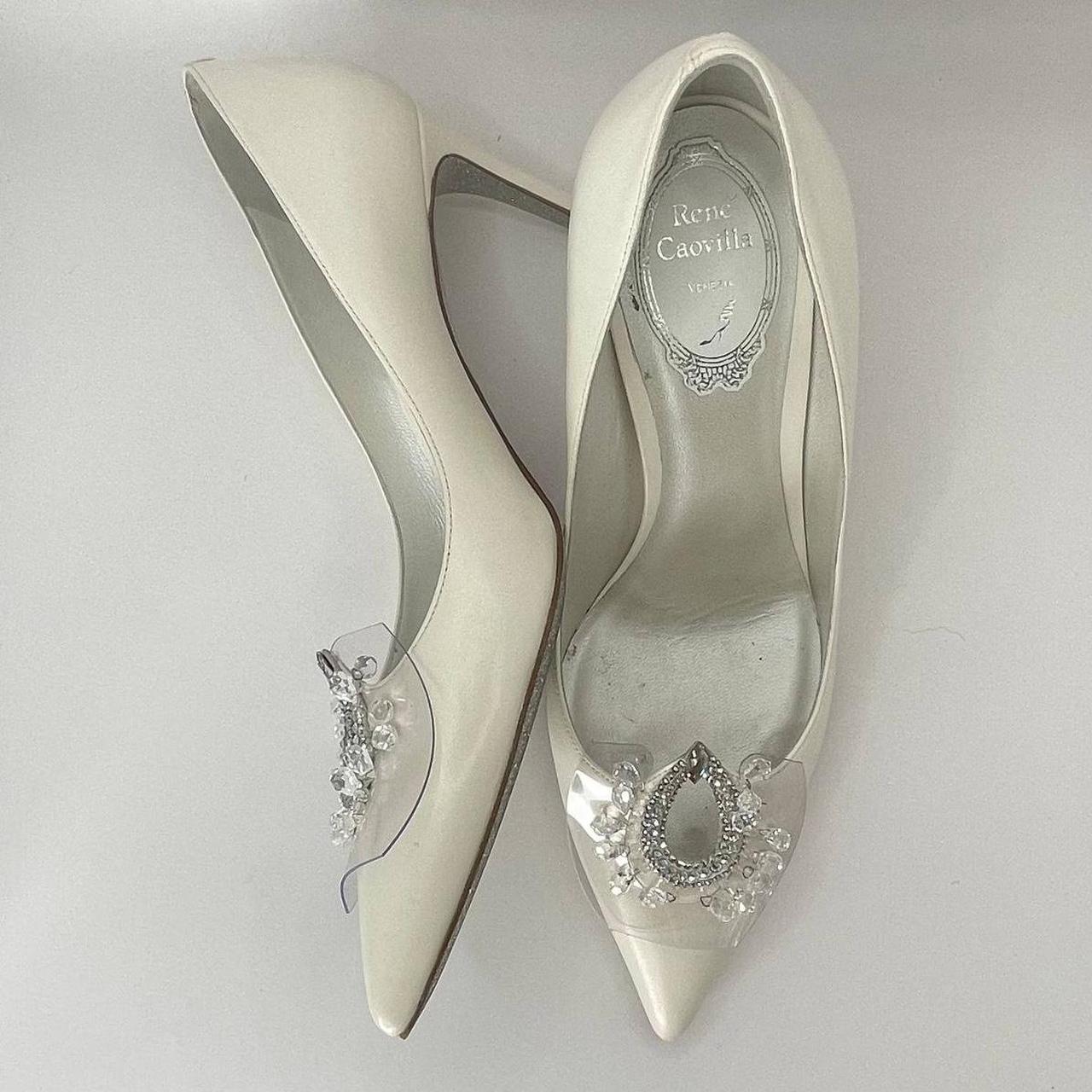 Rene Caovilla court heels shoes embellished bridal. Depop