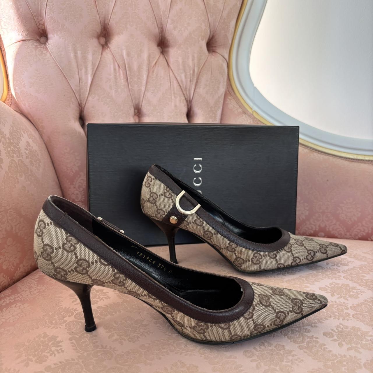 Gucci court shoes kitten heels pointed heels | Depop
