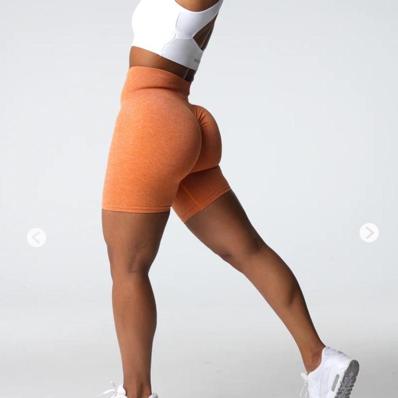 NVGTN Burnt Orange Scrunch Shorts Size Medium but... - Depop