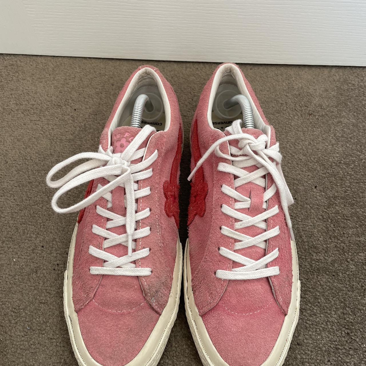 Converse Men's Pink Trainers | Depop