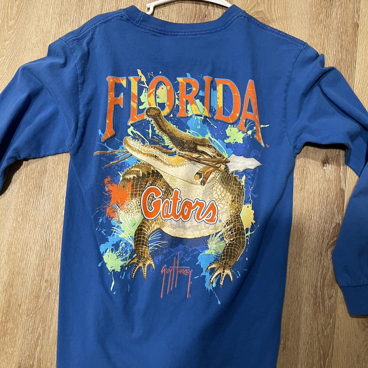Guy Harvey Men's Blue and Navy Shirt Depop