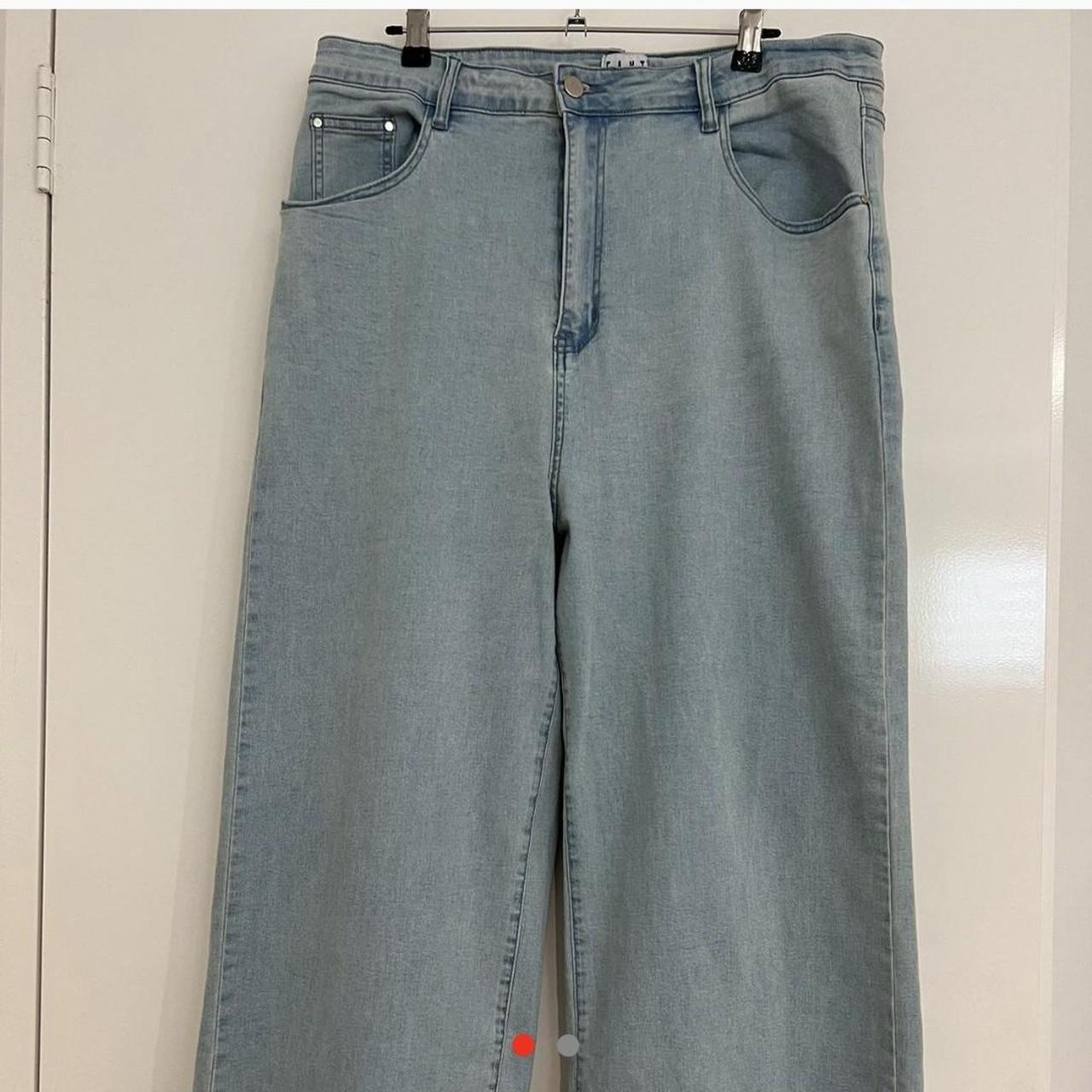 FAYT The Label Axel wide leg jeans light blue •... Depop