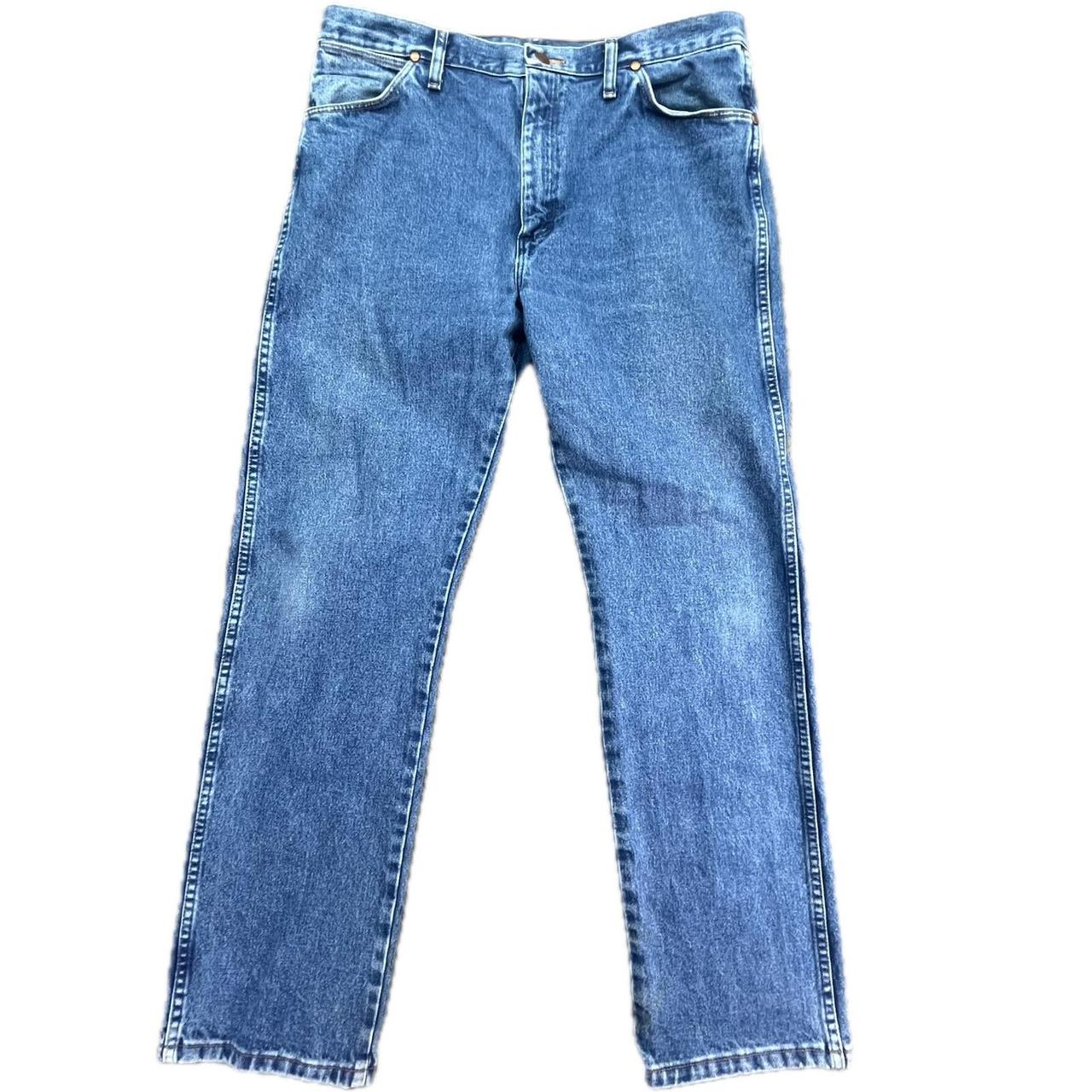 Wrangler Men's Straight leg Jeans - Blue - 36" – … - image 1