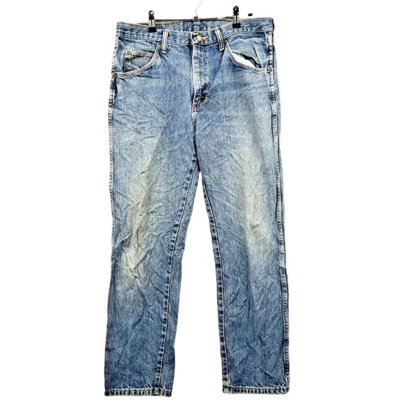 Wrangler Jeans Mens 33 Blue Denim Western Workwear... - Depop