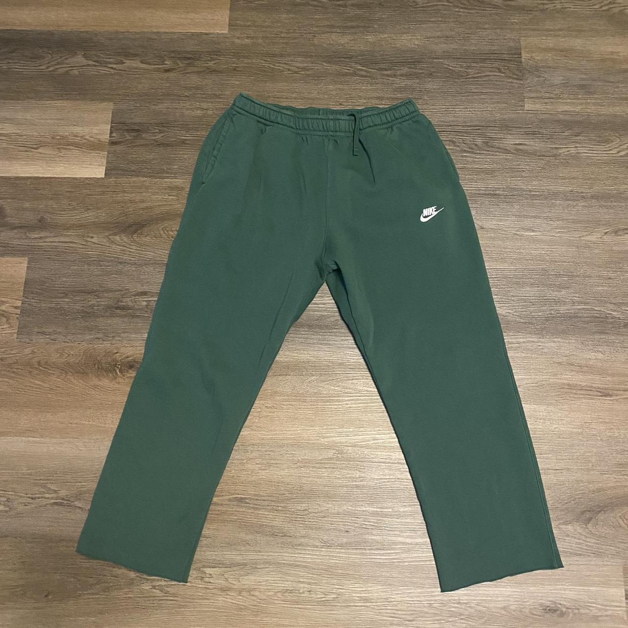 mens nike sweatpants open bottom