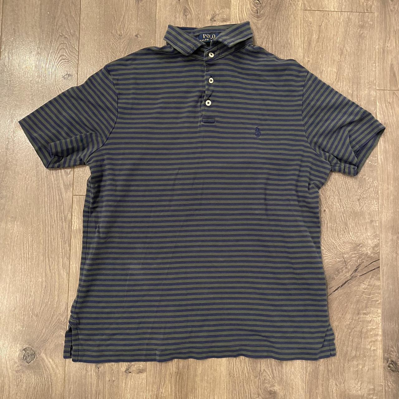 Polo Ralph Lauren Men's Navy and Green Polo-shirts | Depop