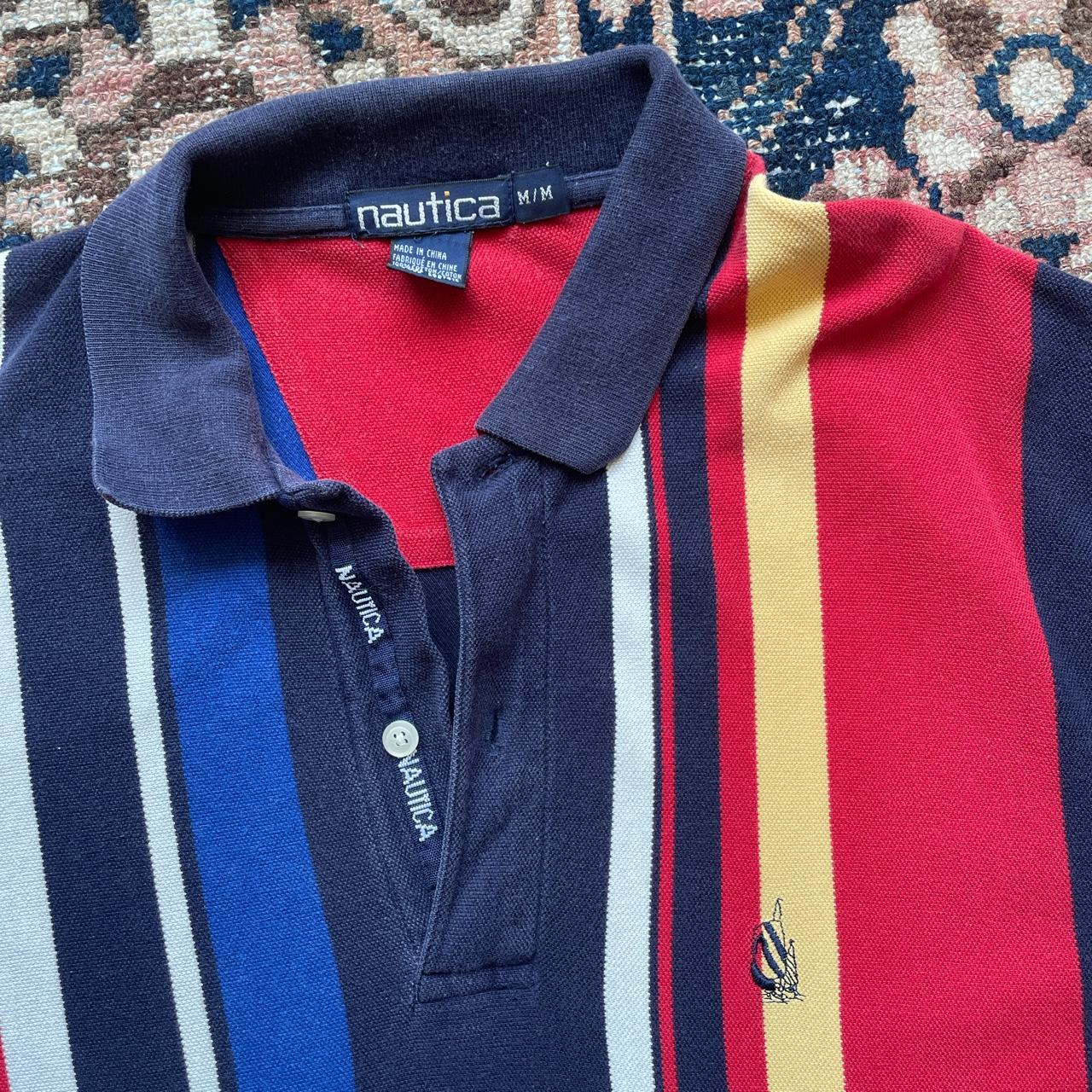 Nautica Men's Red and Blue Polo-shirts | Depop