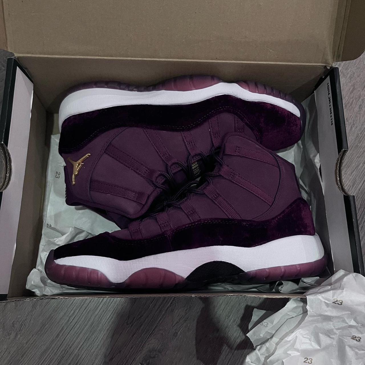 burgundy velvet jordans 12