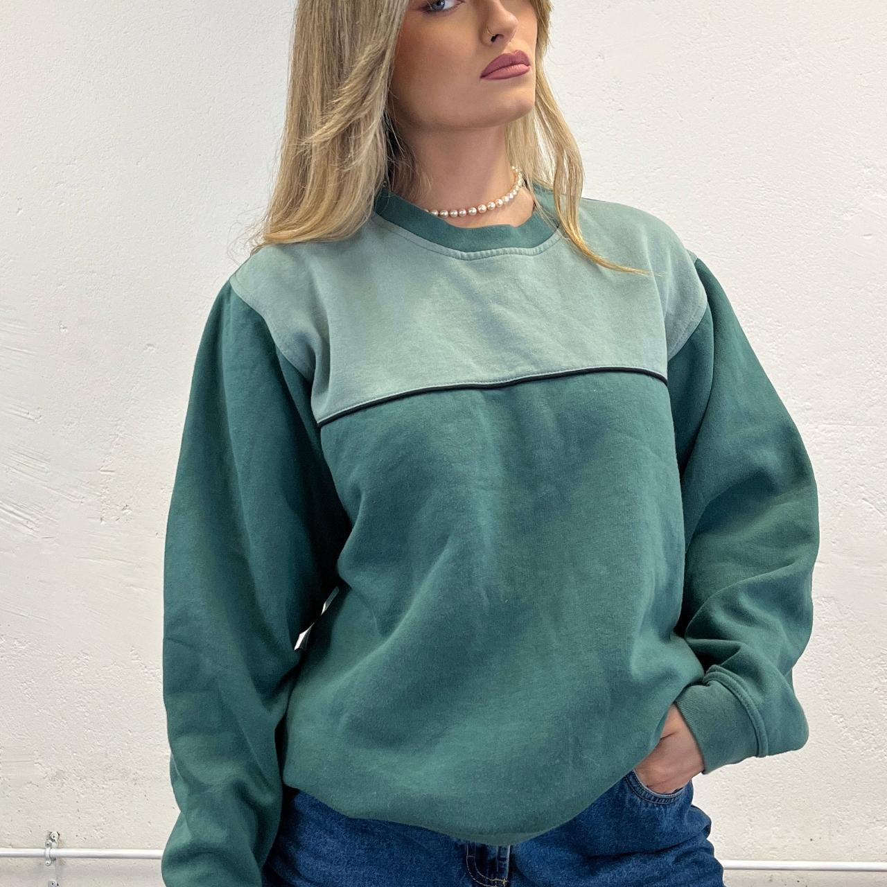Vintage colourblock boyfriend fit sweatshirt jumper,... Depop