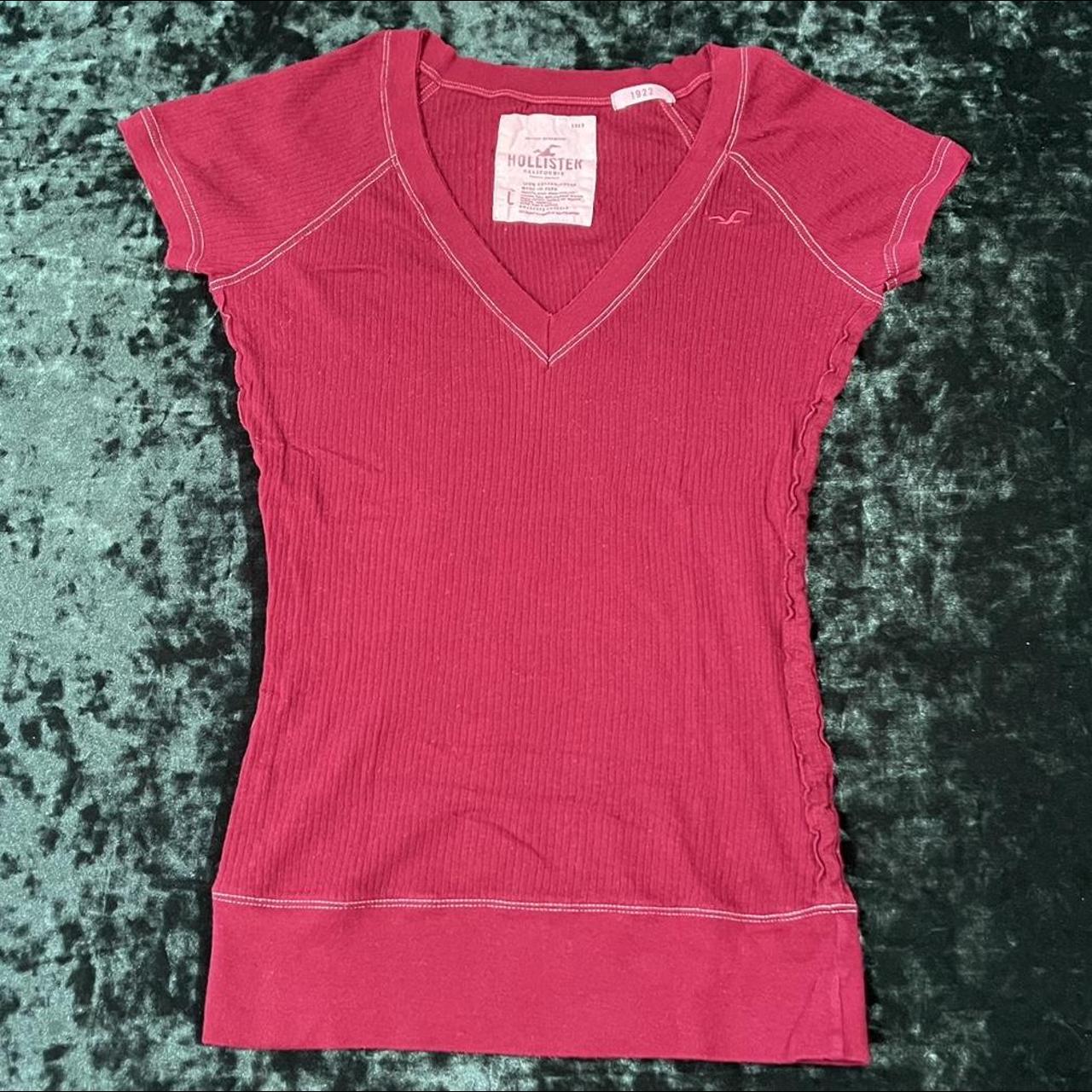 Hollister Co. Women's Red Top Depop