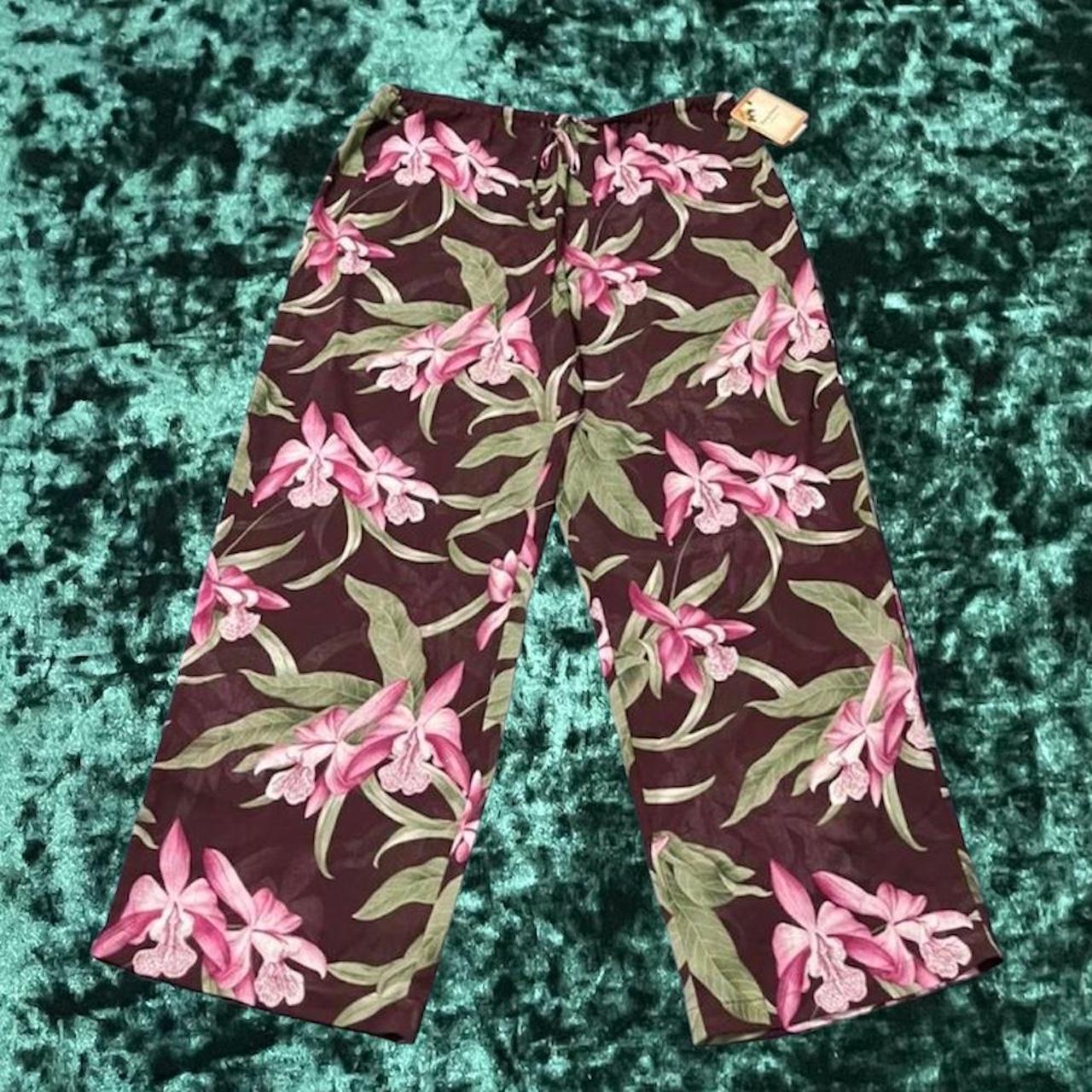 floral beach pants these sheer beach pants are by... Depop
