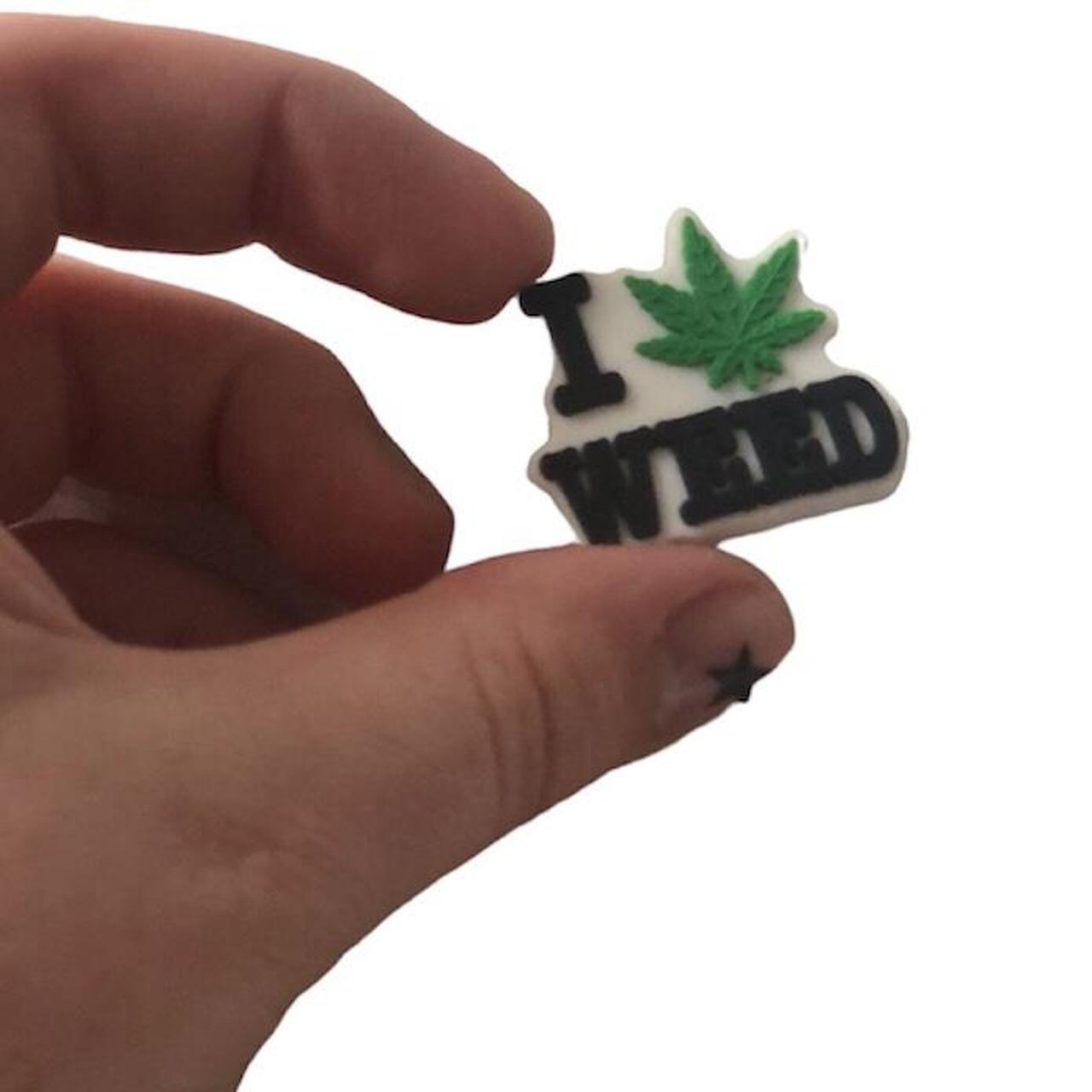 I heart weed croc charm/jibbitz croc croccharms... Depop