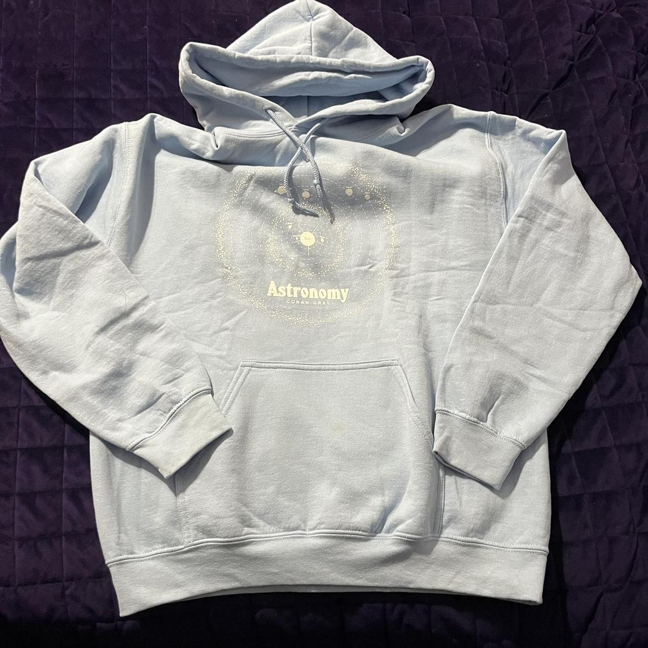 Conan Gray Astronomy light blue hoodie Sz M. This... - Depop