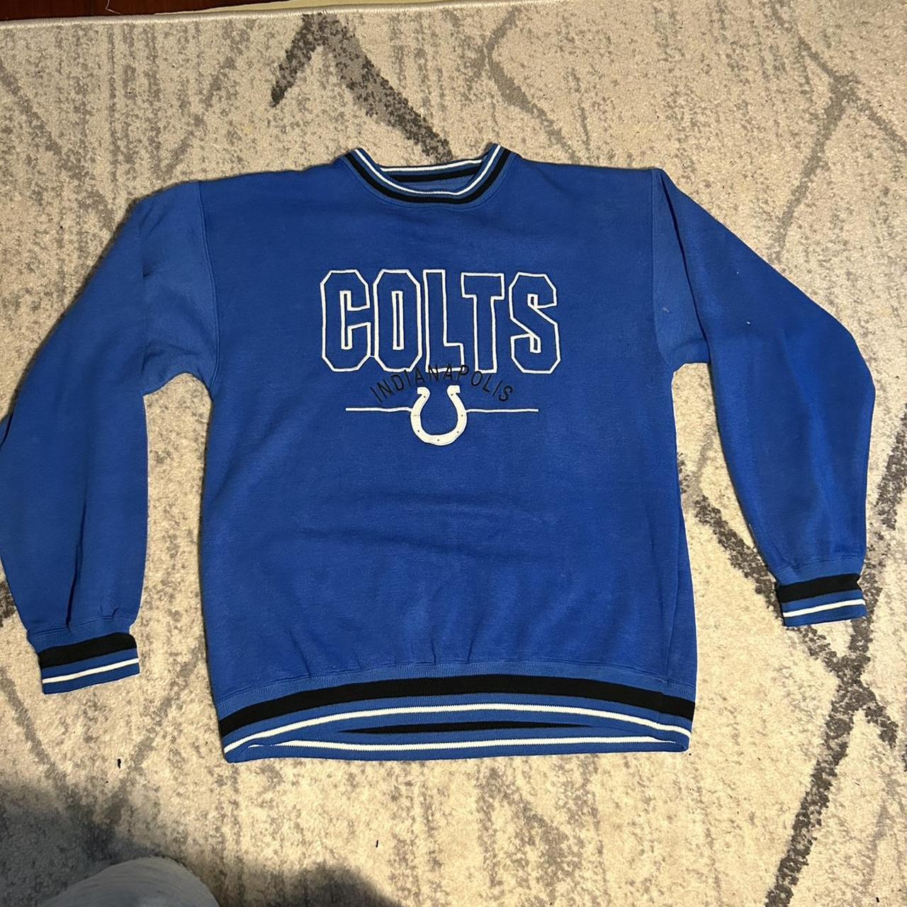 Vintage Logo 7 Indianapolis Colts Button Up Shirt - Depop