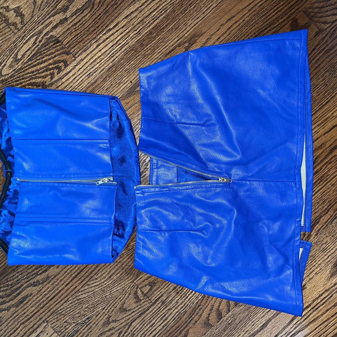 royal blue peppermayo set, satin inside, quite... Depop