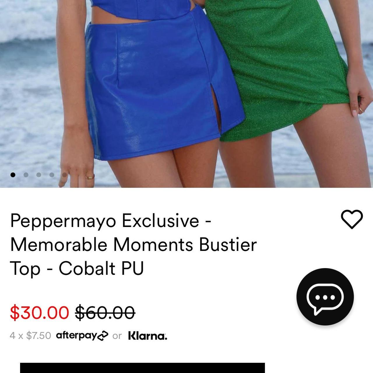 royal blue peppermayo set, satin inside, quite... Depop