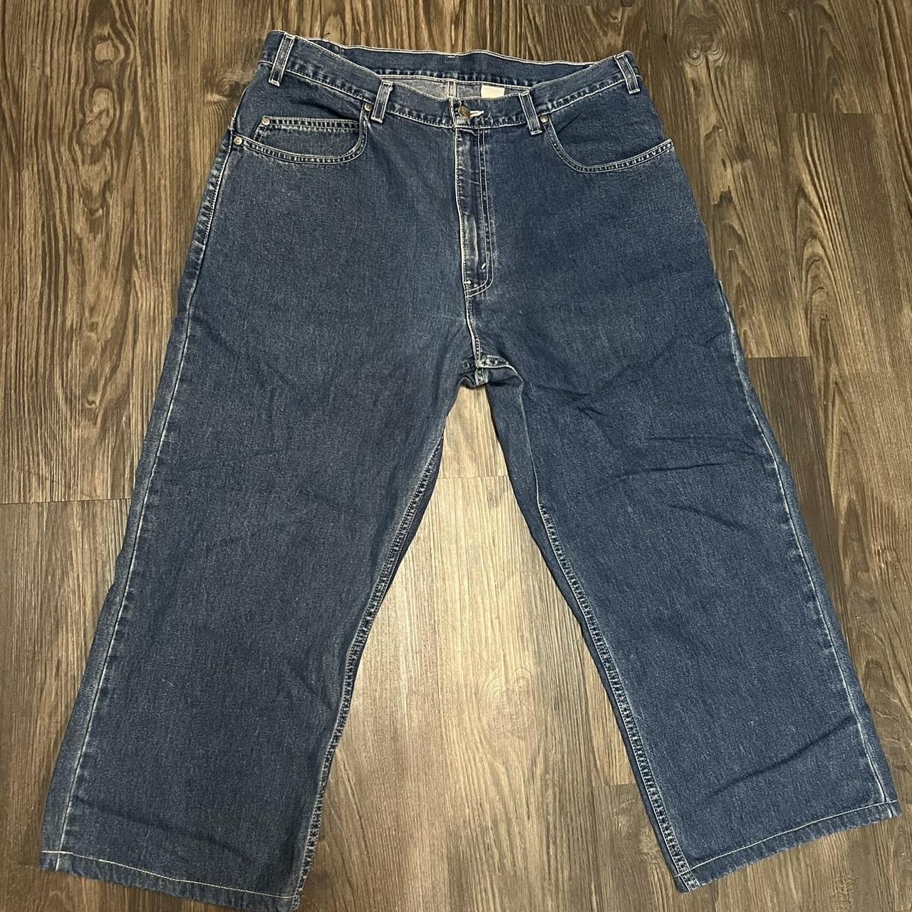 Vintage Levis L2 Baggy Fit Wide Leg Denim Blue Jeans... - Depop