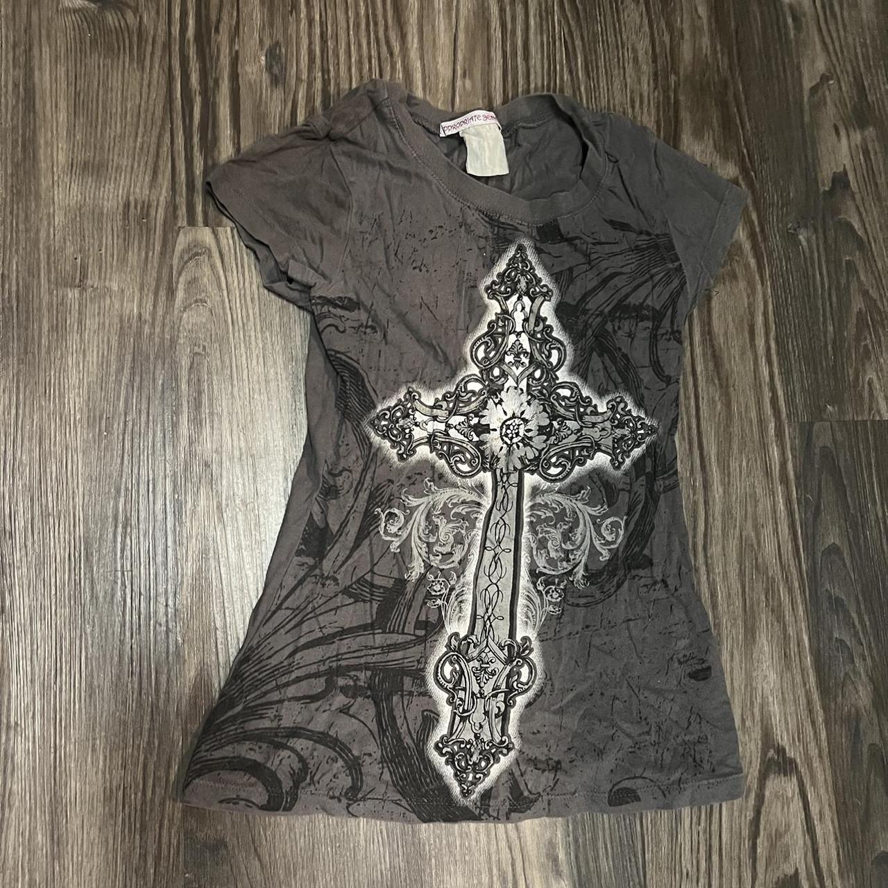 Y2k cross woman shirt size small #Explore #Trendy... - Depop