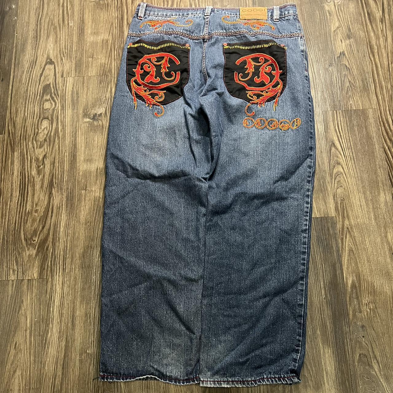 Coogi Jeans Mens Sz 40x34 Embroidered Y2K 90s Wide... - Depop