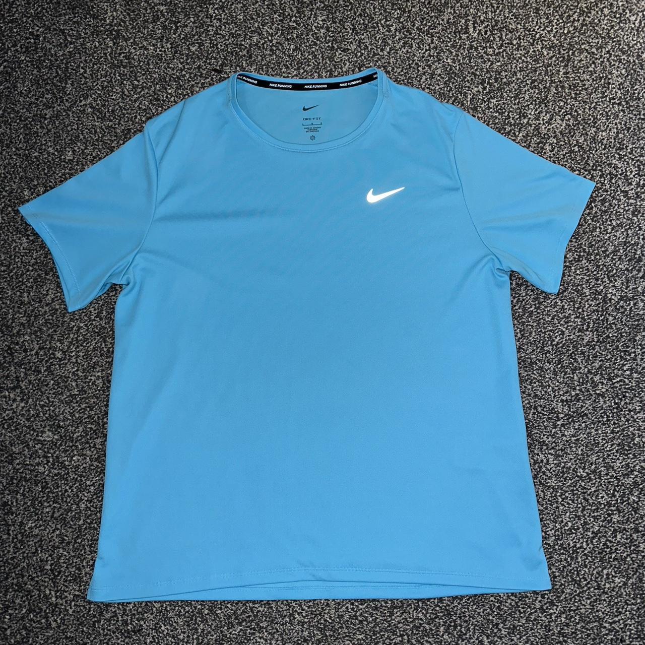 mens nike miler t shirt blue