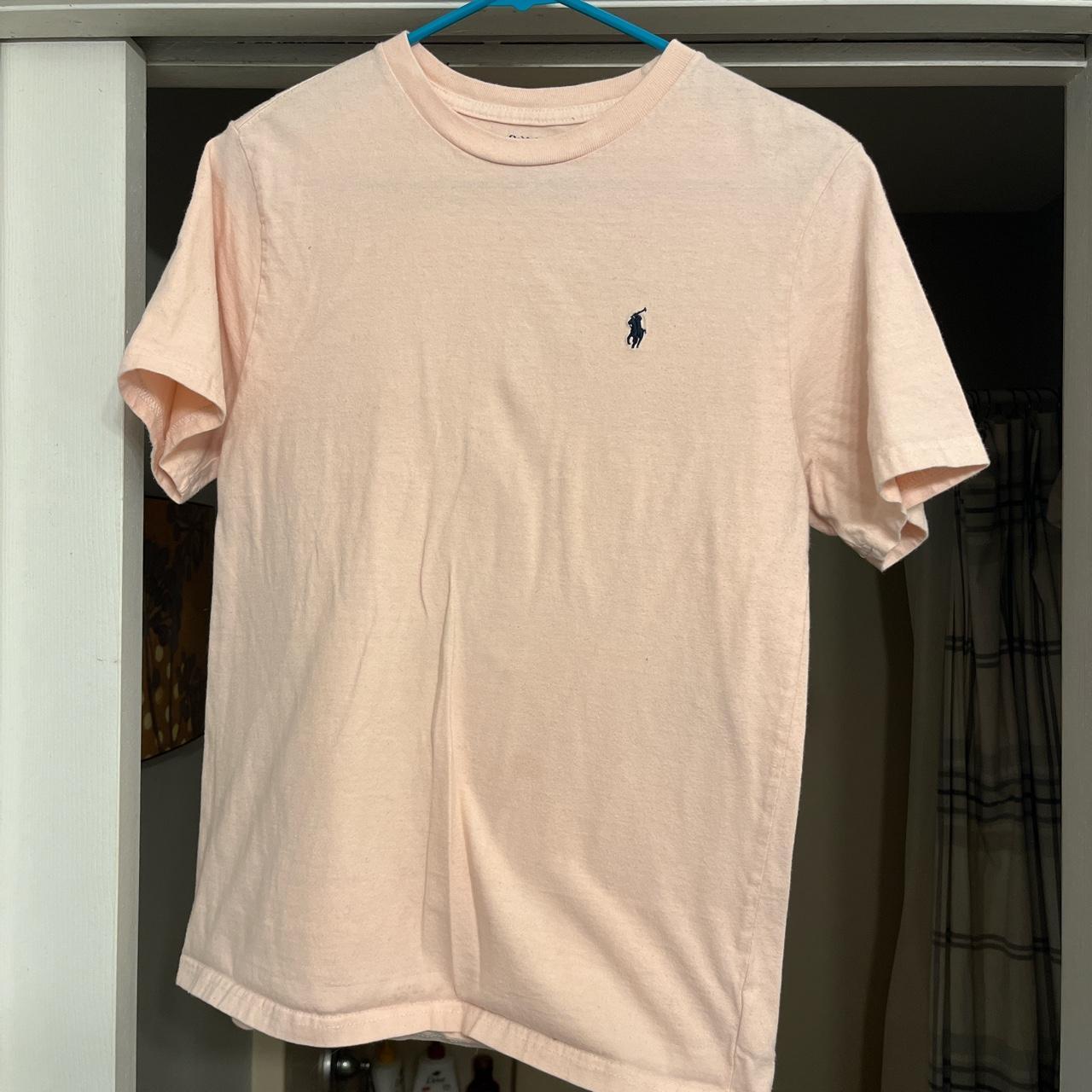 Pink Polo T shirt - Depop