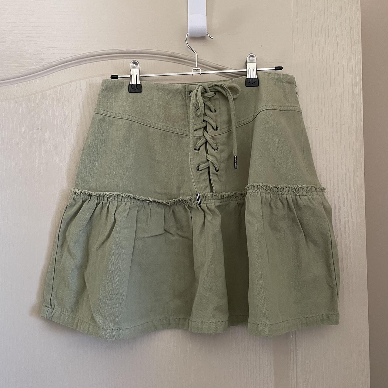 Green Mini Skirt Brand Dotti Size... Depop