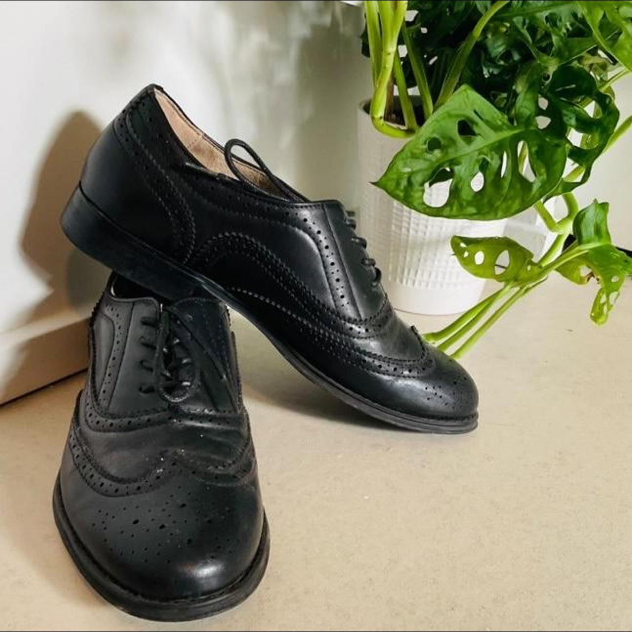 ladies black brogues size 6