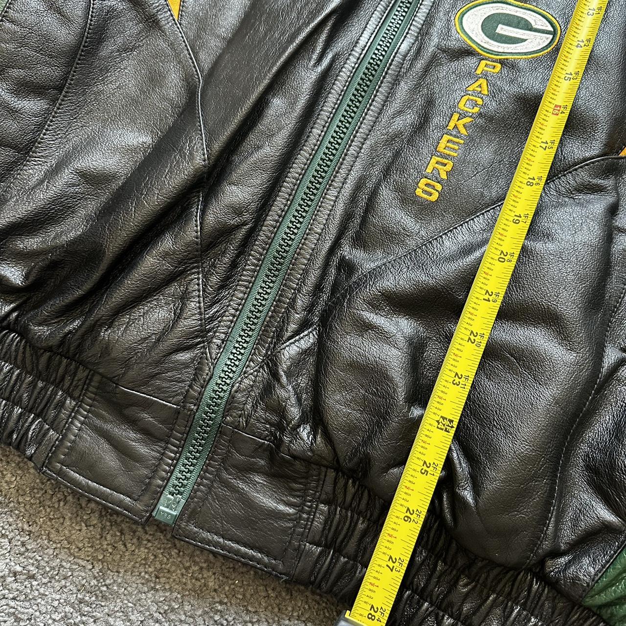 Green Bay Packer Pro Player Leather Jacket L – Blue Boy Vintage